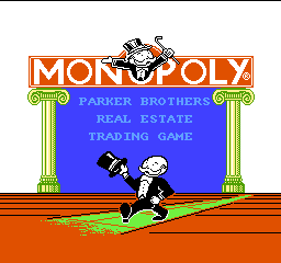 Monopoly title screen for NES